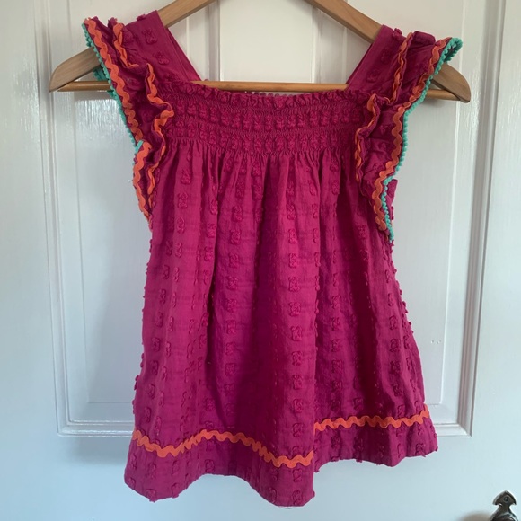 Matilda Jane Fuchsia Pink Tank with Ruffle Sleeve Detail Girls Size 8 - Picture 4 of 10